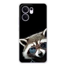 Силиконовый Чехол с Енотами на OPPO Reno13 FS 5G – Стильный Енот