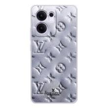 Текстурный Чехол Louis Vuitton для Рено 13 ФС 5Джи (Белый ЛВ)