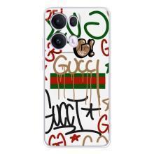 Брендновые Чехлы для OPPO Reno13 Pro - (PREMIUMPrint) (Стиль GUUCI)