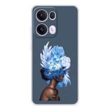 Чехлы (ART) Цветы на OPPO Reno13 Pro (VPrint) (Цветы на голове)