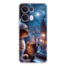 Чехлы на Новый Год OPPO Reno13 Pro – Кот новогодний