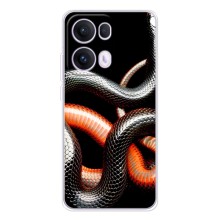 Чехлы с изображением разных животных для OPPO Reno13 Pro (Змея)