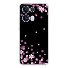 Чохол для Оппо Рено 13 Про - з принтом (Дизайнерські) (AlphaPrint) (Квіти маленькі)