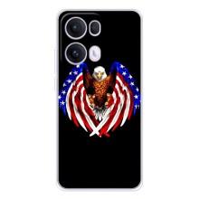 Чехол Флаг USA для OPPO Reno13 Pro – Крылья США