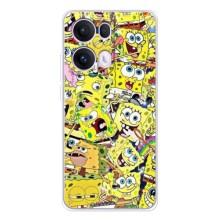 Чохол Губка Боб для Оппо Рено 13 Про (Емоції Спан Боба)