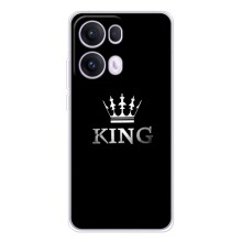 Чехол (Корона на чёрном фоне) для Оппо Рено 13 Про (KING)