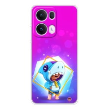Чехол Бравл Старс для OPPO Reno13 Pro (Леон в костюме Акулы)