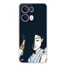 Чехол с печатью для OPPO Reno13 Pro - (Мода) (AlphaPrint) (Красивая девочка)