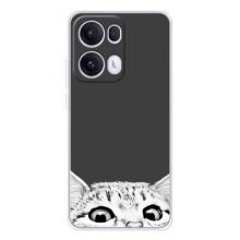 Чехол на Оппо Рено 13 Про с Котами (VPrint) (Выглядывает кот)
