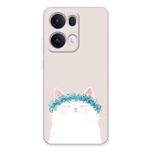 Чехол на тематику: Коты для OPPO Reno13 Pro (Белый котик)