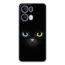 Чехол на тематику: Коты для OPPO Reno13 Pro (Черный Котик)