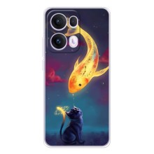 Чехол на тематику: Коты для OPPO Reno13 Pro (Встреча)