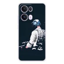 Силиконовый чехол с картинкой "Герой Pubg" на OPPO Reno13 Pro – В экиперовке