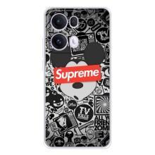 Чехол с Брендами одежды на Оппо Рено 13 Про – Supreme Маус