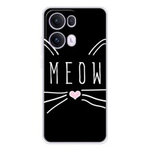 Бампер с изображением Котиков для Оппо Рено 13 Про (КОТИК MEOW)