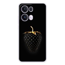 Чехол с изображением  вкусной еды для OPPO Reno13 Pro (Чёрная клубника)