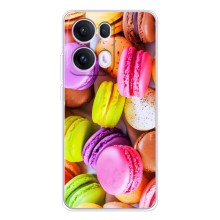Чехол с изображением  вкусной еды для OPPO Reno13 Pro (Макаруны)