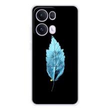 Чехол с картинками на черном фоне для OPPO Reno13 Pro – Листочек