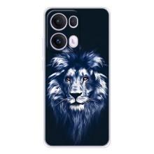 Чохол з картинкою на OPPO Reno13 Pro – Лев – синій