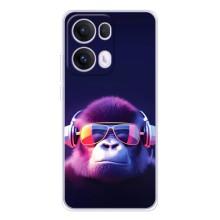 Чехол с Обезьянами OPPO Reno13 Pro - (AlphaPrint) (Стильная обезьяна)