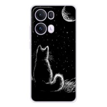 Чехол с принтом для OPPO Reno13 Pro (AlphaPrint) Модные коты