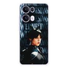 Чехлы Венсдей на OPPO Reno13 Pro Уэнсдей (AlphaPrint) (Уэнздей кошка)