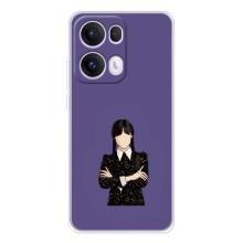 Чехлы Венсдей на OPPO Reno13 Pro Уэнсдей (AlphaPrint) (Уэнздей в черном)