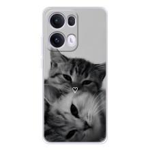 Чехол с рисунком кот на OPPO Reno13 Pro – Пара котов