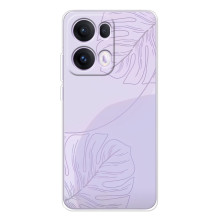 Чехол цветочный дизайн для OPPO Reno13 Pro – Монстера фиолетовая