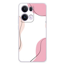 Чехол цветочный дизайн для OPPO Reno13 Pro – Розовый фон