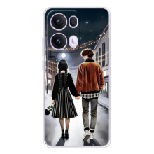 Чехол с дизайном Венздей 2 на OPPO Reno13 Pro – Уэнсдей и Тайлер