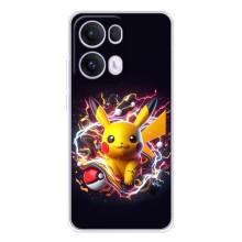 Чехол с Пикачу на OPPO Reno13 Pro – Пикачу с мячом