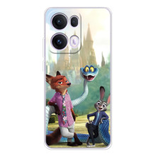 Чехол Зоотрополіс на OPPO Reno13 Pro – Ник Джуди и змея
