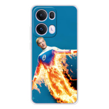 Чохол з принтом Фантастична четвірка для OPPO Reno13 Pro – Людина-факел