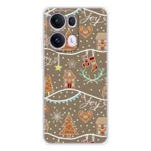 Новогодние, Праздничные Чехлы для OPPO Reno13 Pro - 2024 год (Новогодние пряники)