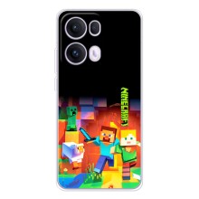 Чехлы для OPPO Reno13 Pro (Персонажи Майн Крафт) (Герой Майнкрафт)