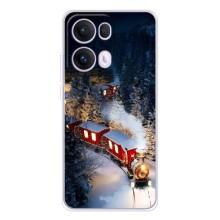 Силіконовий бампер на різдво для OPPO Reno13 Pro (Потяг)