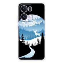 Силіконовий бампер на різдво для OPPO Reno13 Pro (Різдвяний Олень)