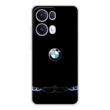 Силиконовый бампер с картинкой машины на OPPO Reno13 Pro (Черный BMW)