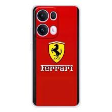 Силиконовый бампер с картинкой машины на OPPO Reno13 Pro (Ferrari Logo)