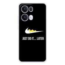 Силиконовый Чехол на OPPO Reno13 Pro с картинкой Nike – Later