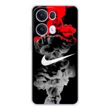 Силиконовый Чехол на OPPO Reno13 Pro с картинкой Nike – Nike дым