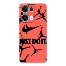 Силиконовый Чехол Nike Air Jordan на Оппо Рено 13 Про – Just Do It
