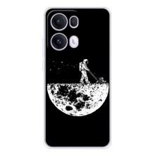 Силиконовый Чехол с принтом "Космонавты" на OPPO Reno13 Pro – Космонавт