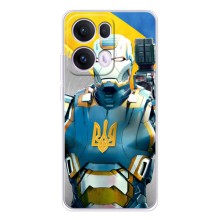 Силиконовый Чехол на OPPO Reno13 Pro (Я-Украина) (Украинский робокоп)