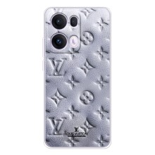 Текстурный Чехол Louis Vuitton для Оппо Рено 13 Про (Белый ЛВ)