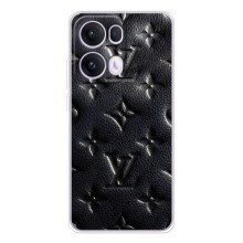 Текстурный Чехол Louis Vuitton для Оппо Рено 13 Про (Черный ЛВ)