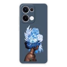 Чехлы (ART) Цветы на OPPO Reno13 (VPrint) (Цветы на голове)