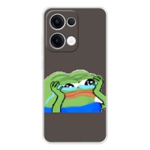Чехлы с картинкой  Жаба Мем на OPPO Reno13 – Плач лягушки