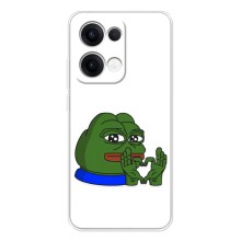 Чехлы с картинкой  Жаба Мем на OPPO Reno13 – Жаба сердечко